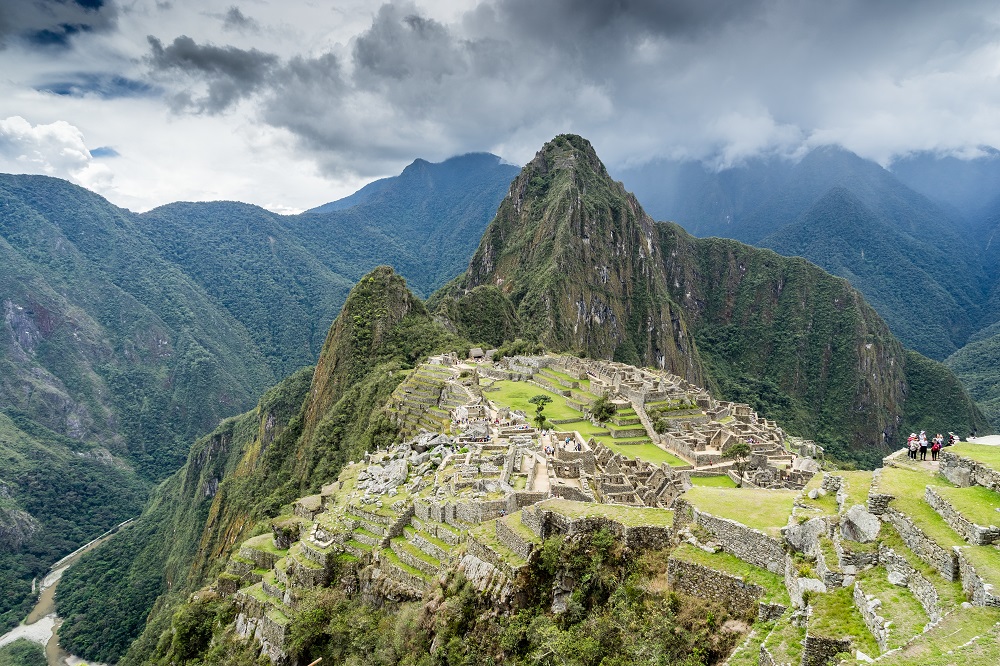 Zicht op de inca stad Machu Picchu te Peru