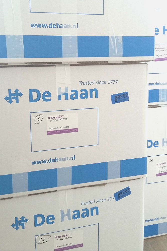 Verhuisdozen van De Haan